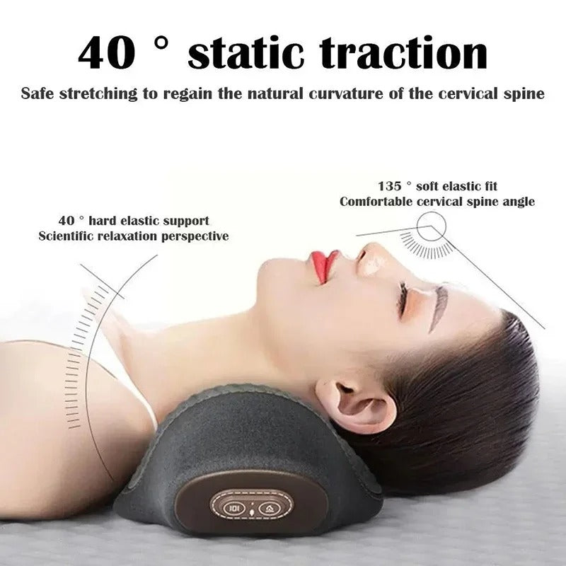 Heat & Vibration Massage Pillow For Back and Neck